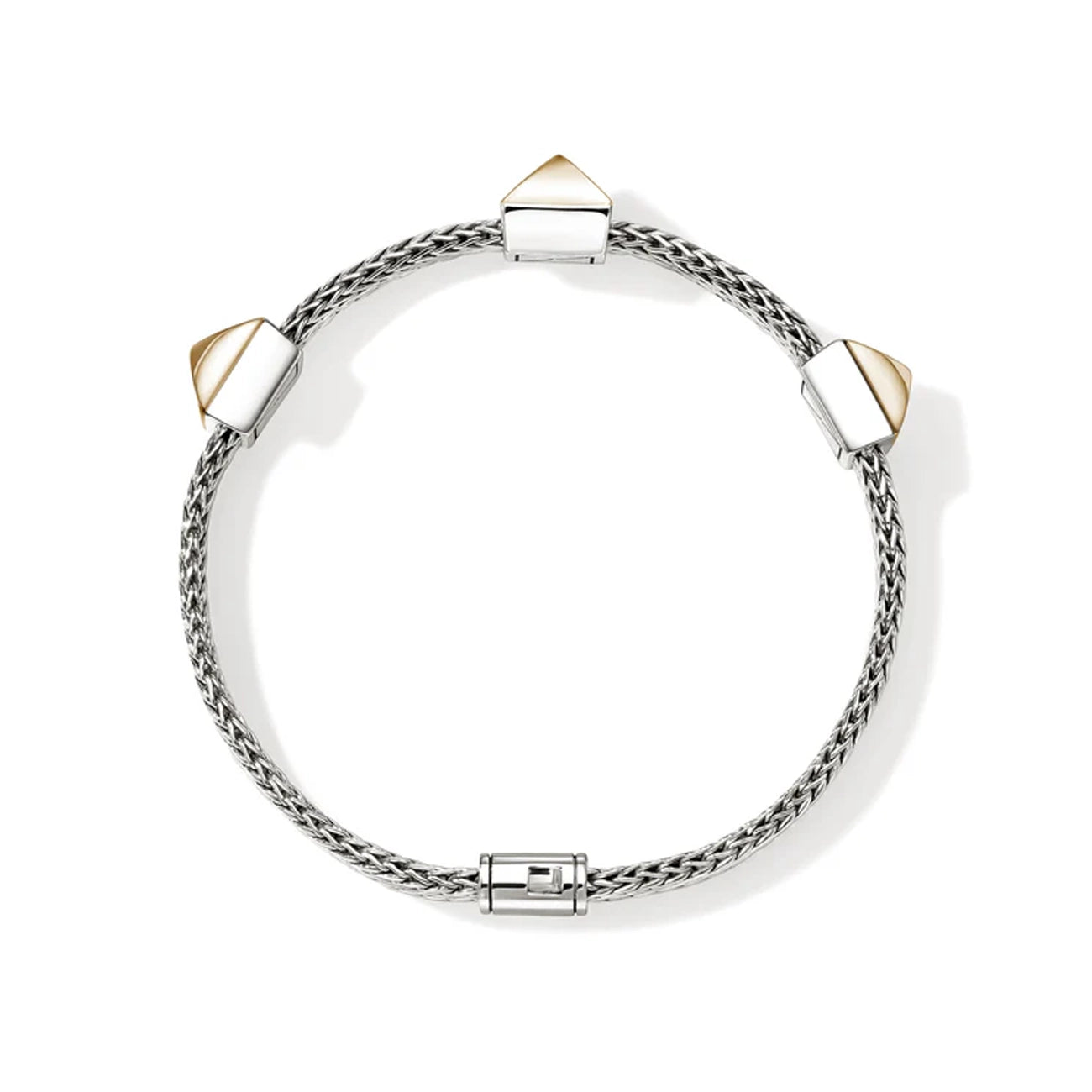 John Hardy Icon Stud Silver and Gold 6mm Bracelet