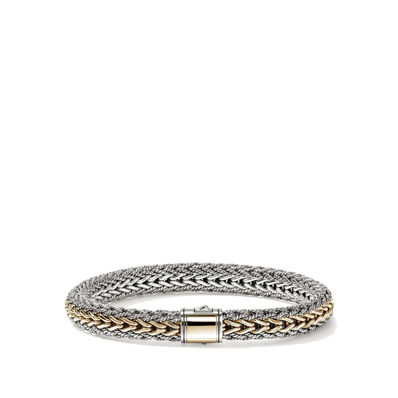John Hardy Icon Silver and Gold Reversible 7.5mm Bracelet