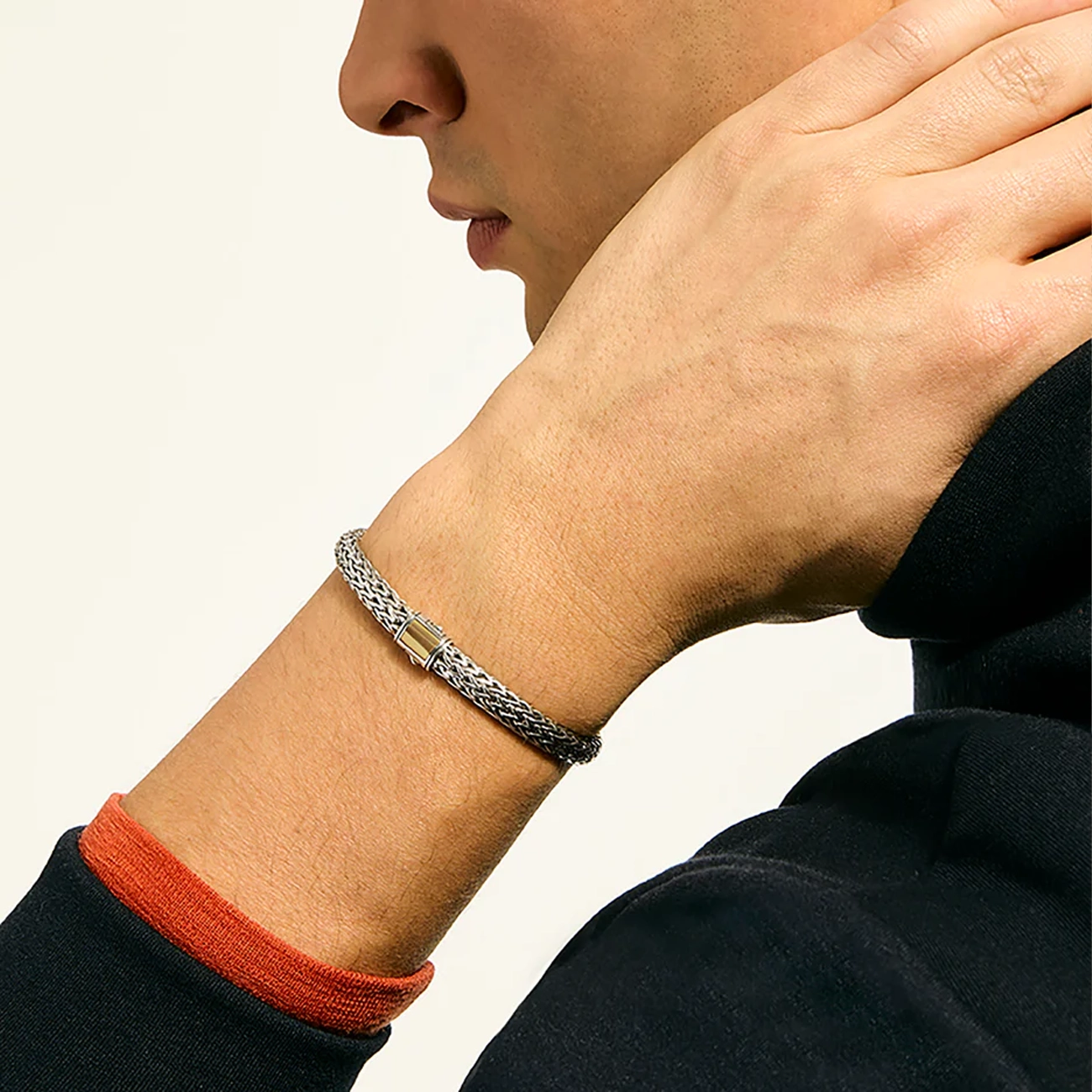 John Hardy Icon Silver and Gold 6.5mm Bracelet