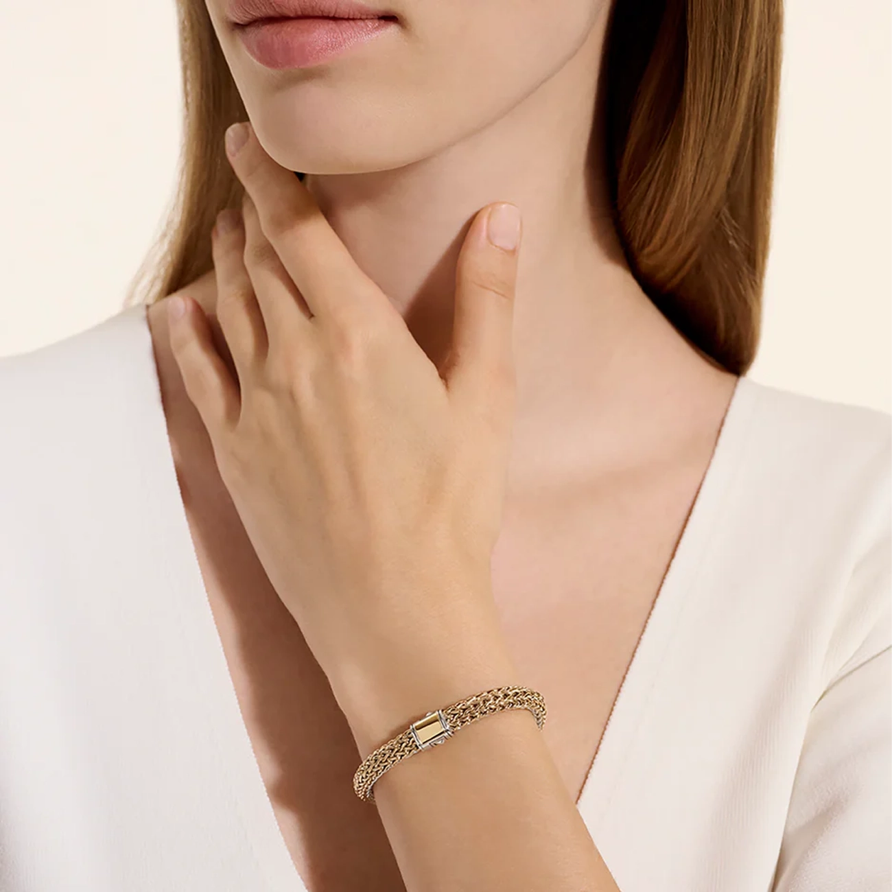 John Hardy Icon Silver and Gold Reversible 6.5mm Bracelet