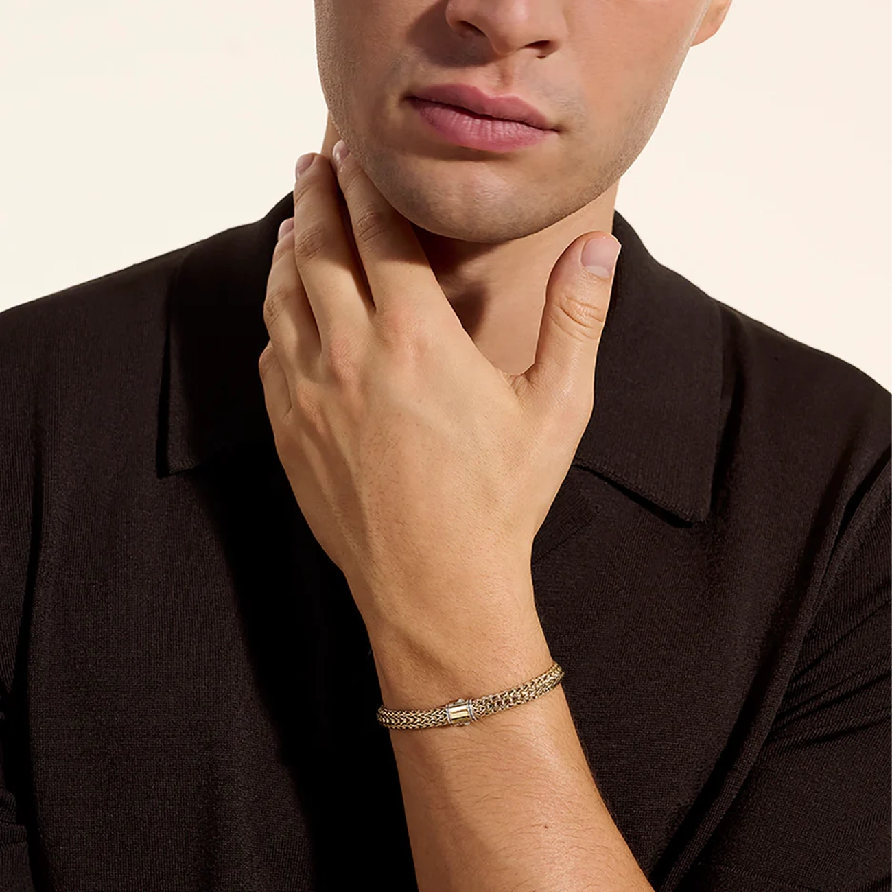 John Hardy Icon Silver and Gold Reversible 6.5mm Bracelet