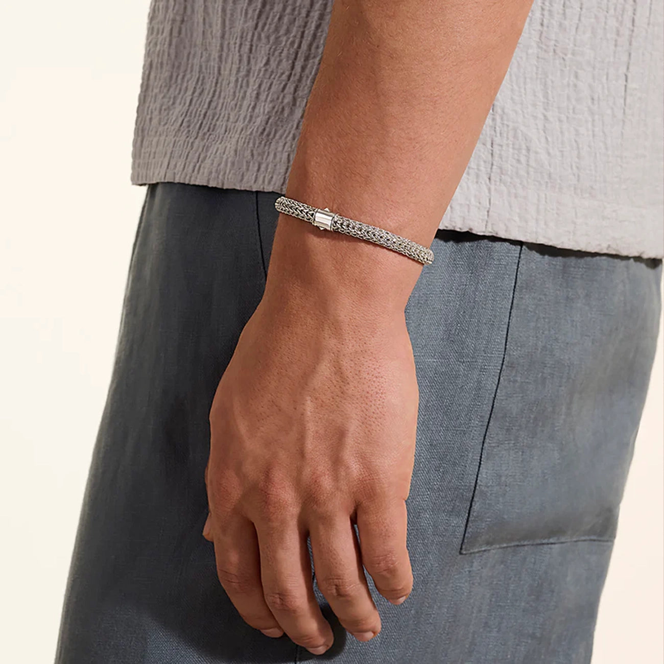 John Hardy Icon Silver and Gold Reversible 6.5mm Bracelet