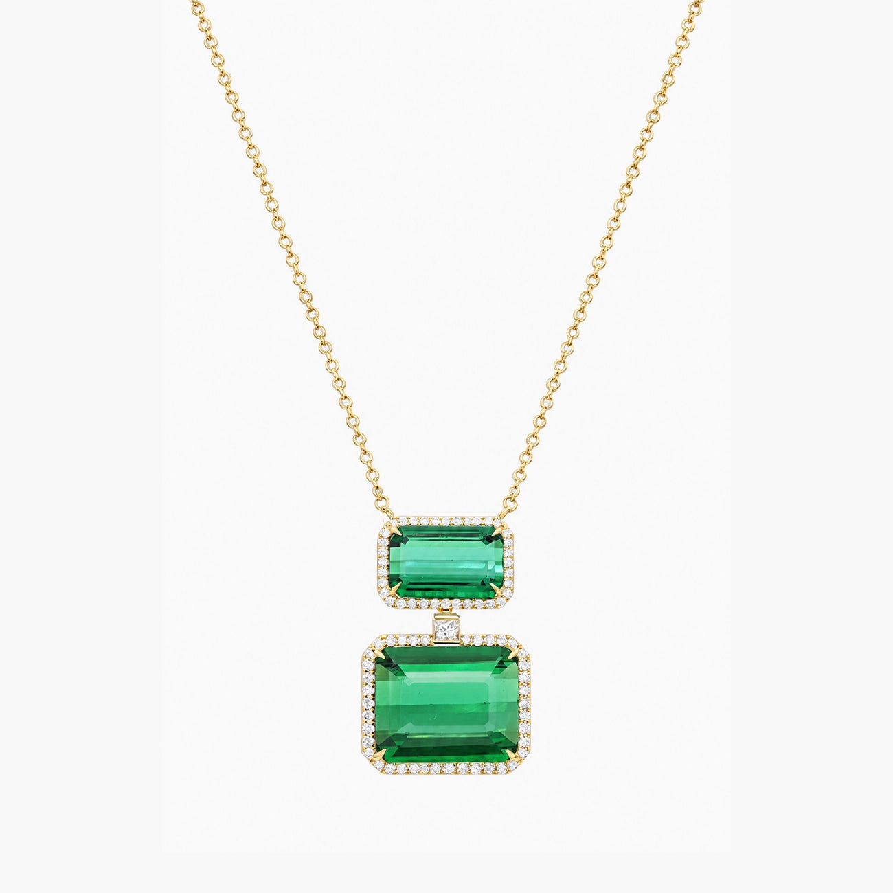 Bellarri 18K Yellow Gold Tourmaline Pendant, front view