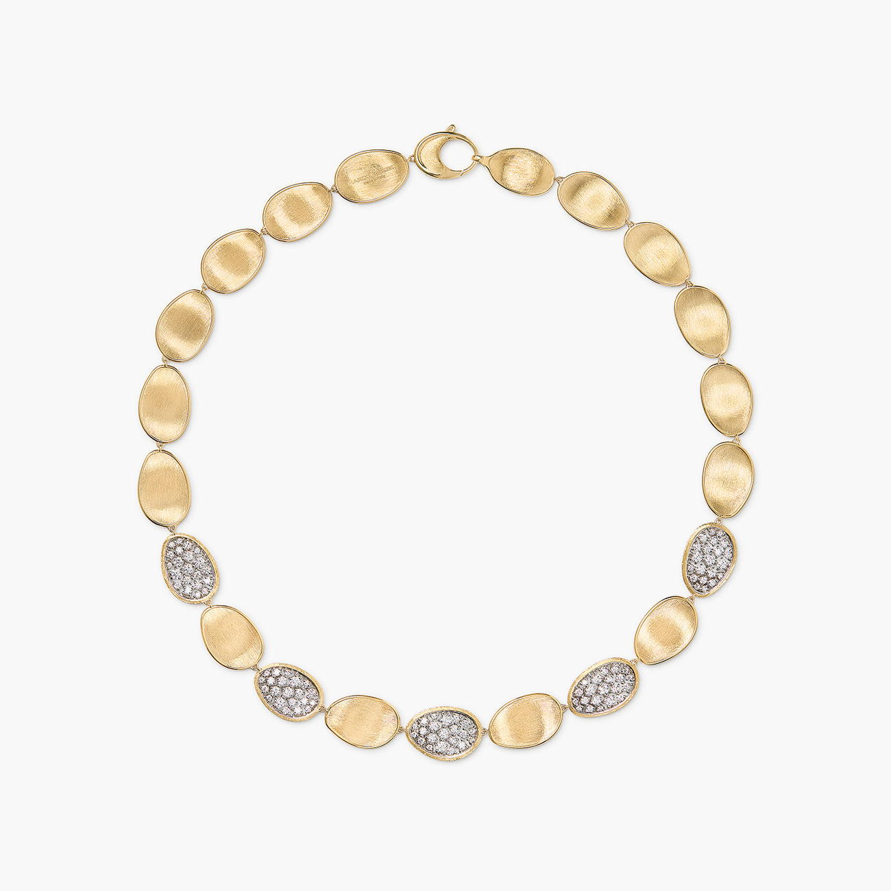 Marco Bicego Lunaria Alta Diamond Pavé Oval Necklace