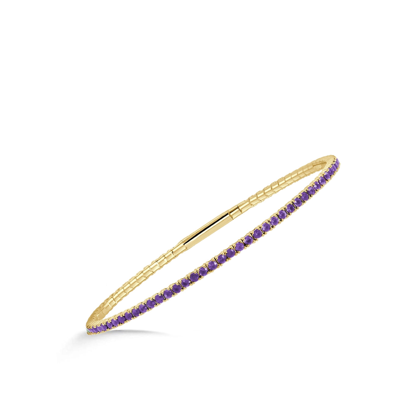 Amethyst Flexible Eternity Bangle