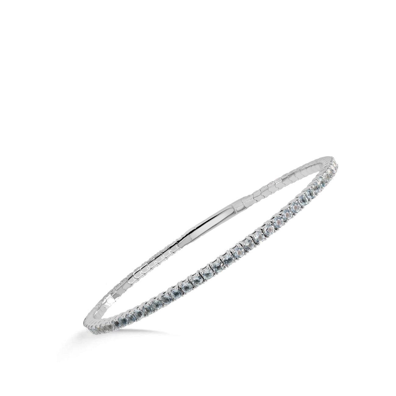 Aquamarine Flexible Eternity Bangle