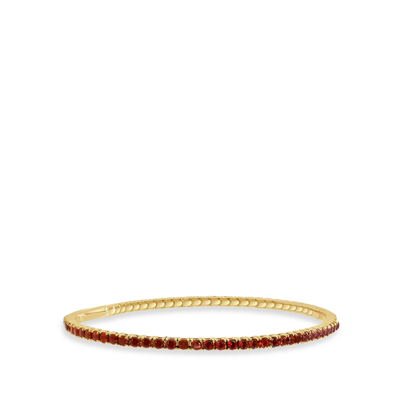 Garnet Flexible Eternity Bangle