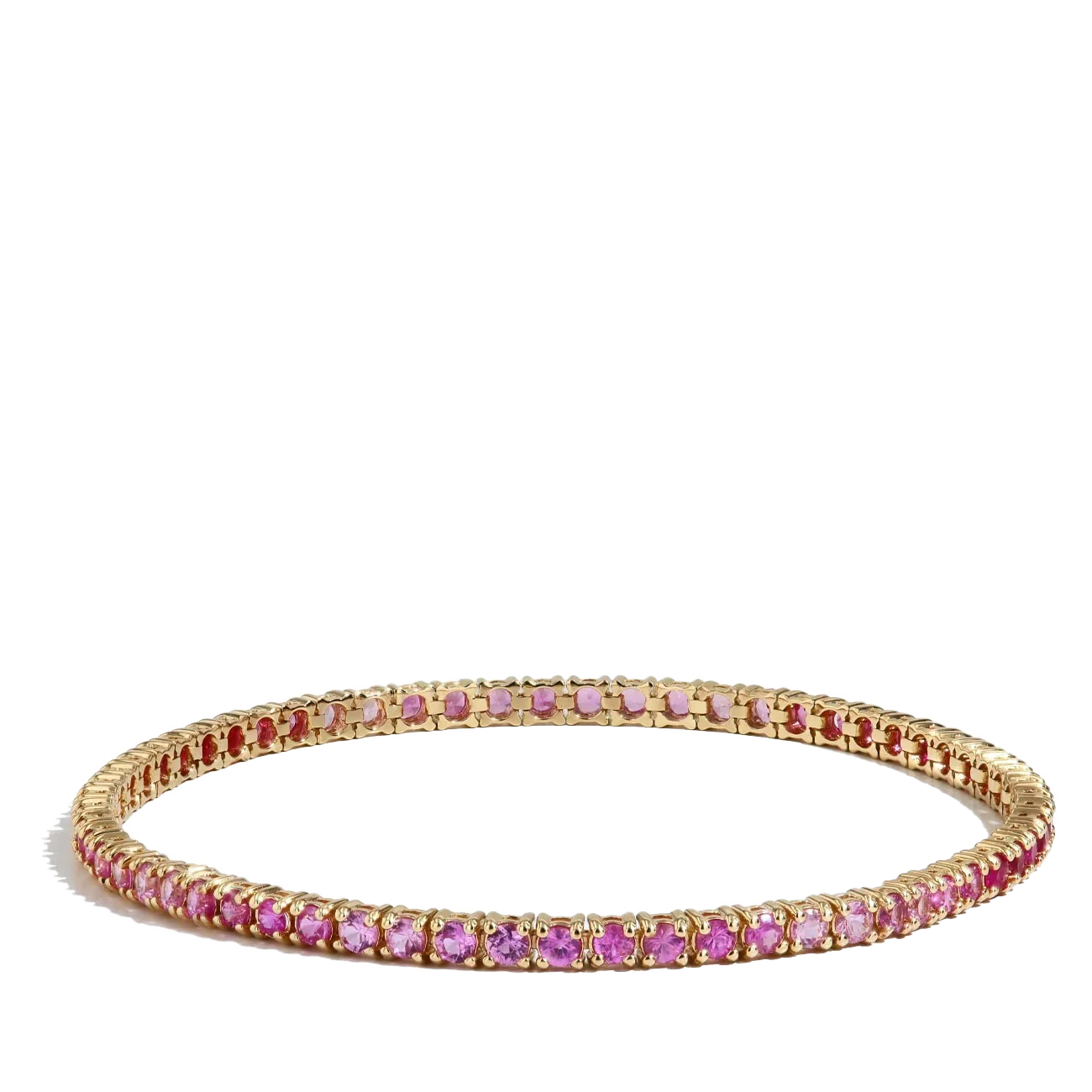Private Label Pink Sapphire Ombre Tennis Bracelet