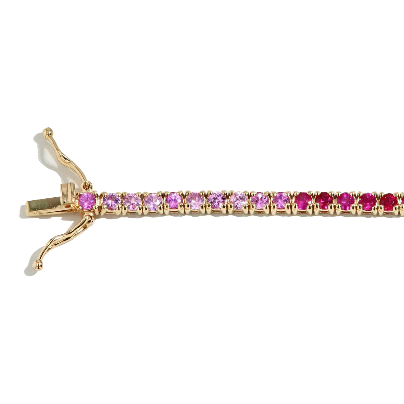 Private Label Pink Sapphire Ombre Tennis Bracelet