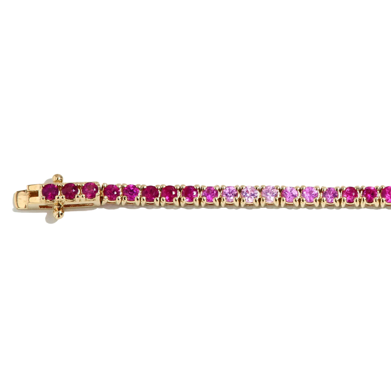 Private Label Pink Sapphire Ombre Tennis Bracelet