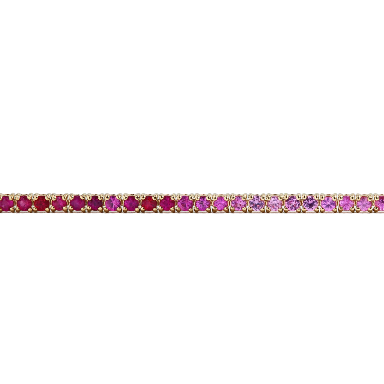 Private Label Pink Sapphire Ombre Tennis Bracelet