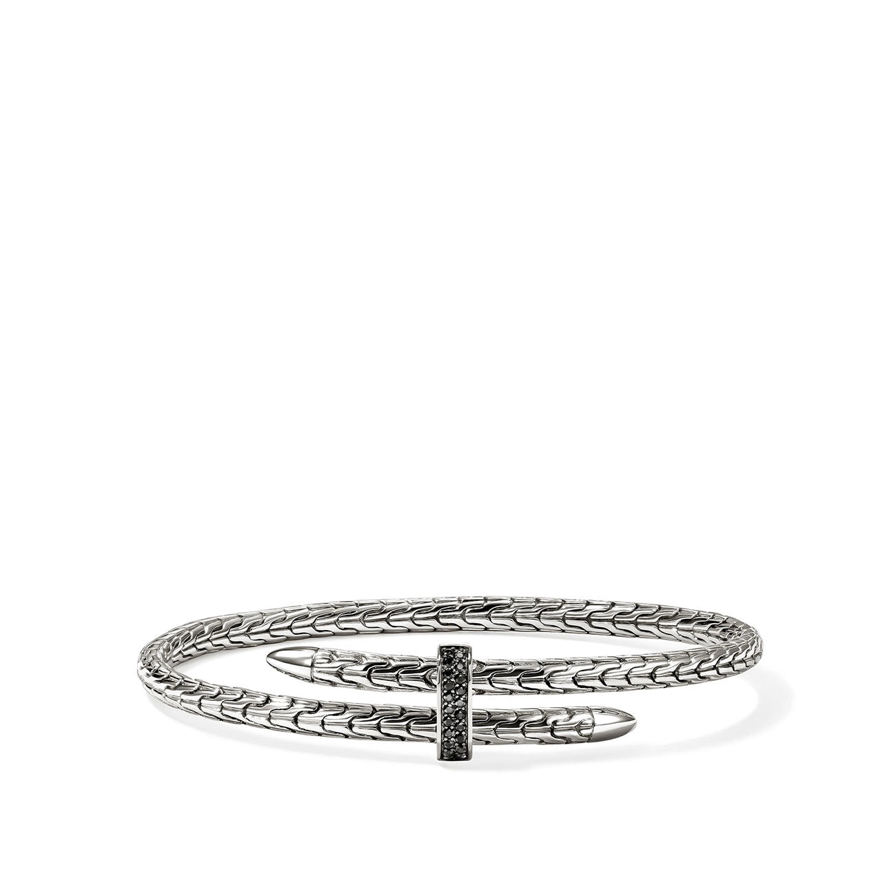 John Hardy Spear Black Sapphire 4mm Bypass Flex Cuff