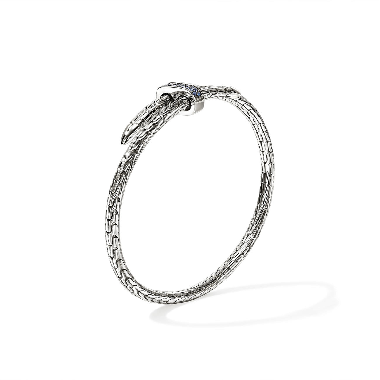 John Hardy Spear Blue Sapphire 4mm Bypass Flex Cuff