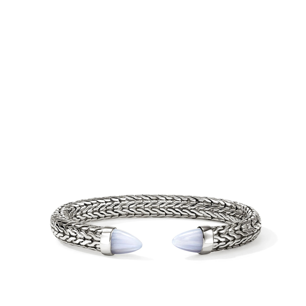 John Hardy Spear 50 Blue Lace Agate 8.9mm Flex Cuff