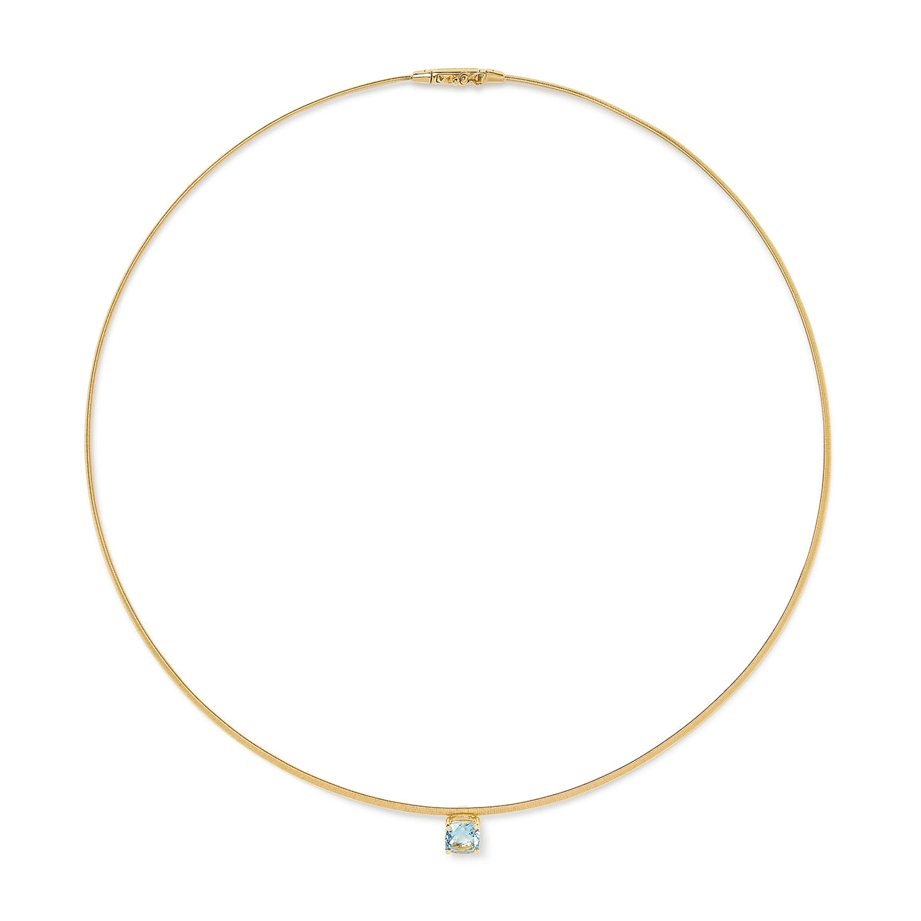 Marco Bicego Masai Aquamarine Cushion Necklace
