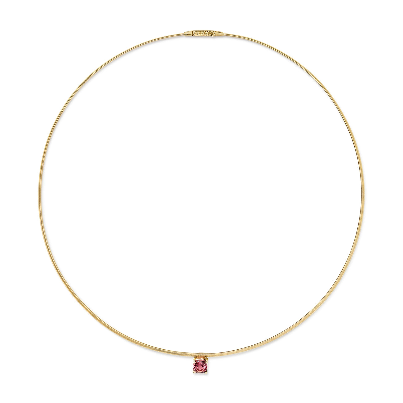 Marco Bicego Masai Pink Tourmaline Cushion Necklace