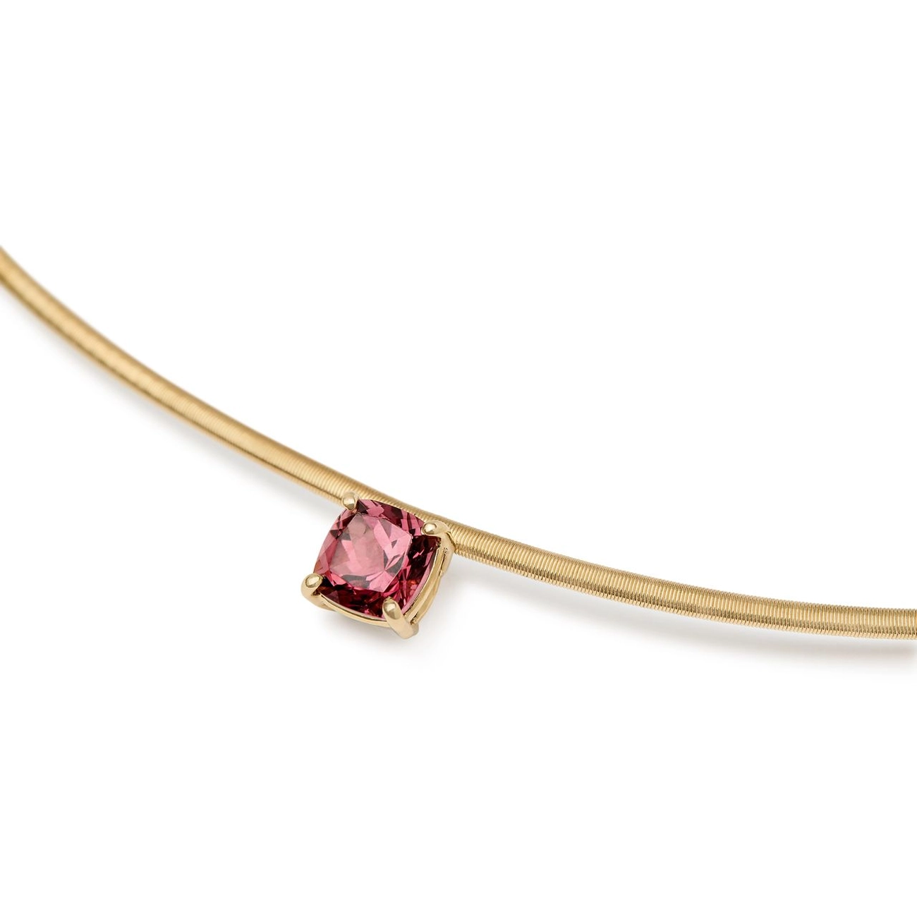 Marco Bicego Masai Pink Tourmaline Cushion Necklace