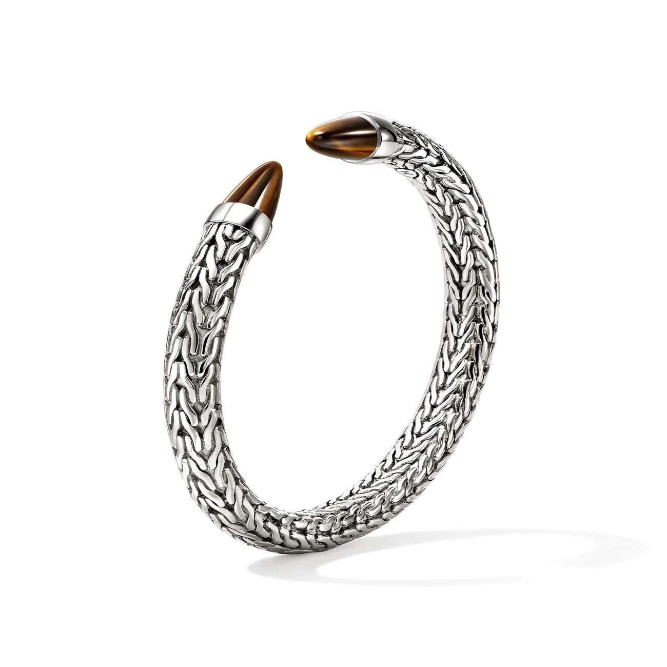 John Hardy Men's Spear 50 Tiger Eye 8.9mm Flex Cuff