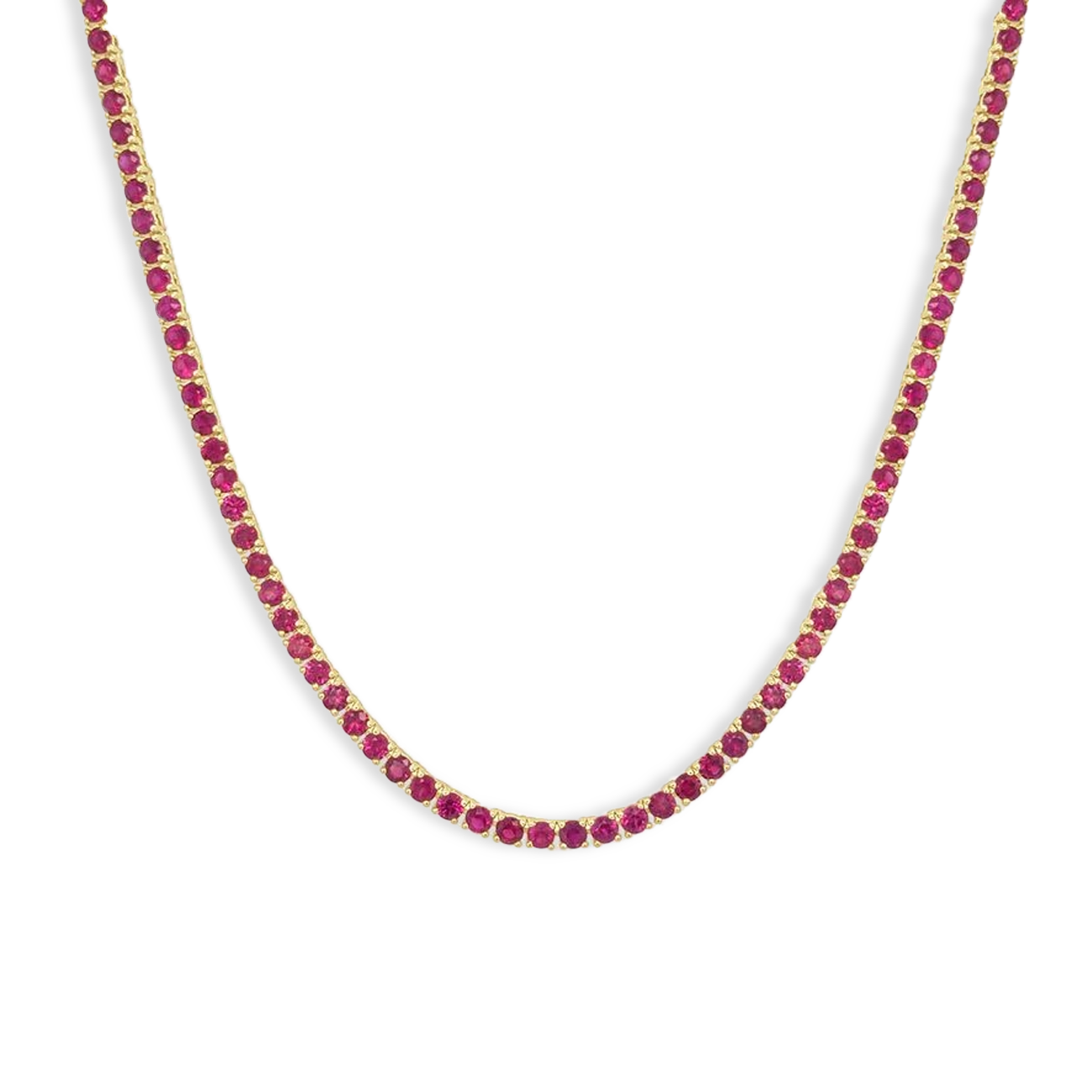 12 Carat Ruby Tennis Necklace
