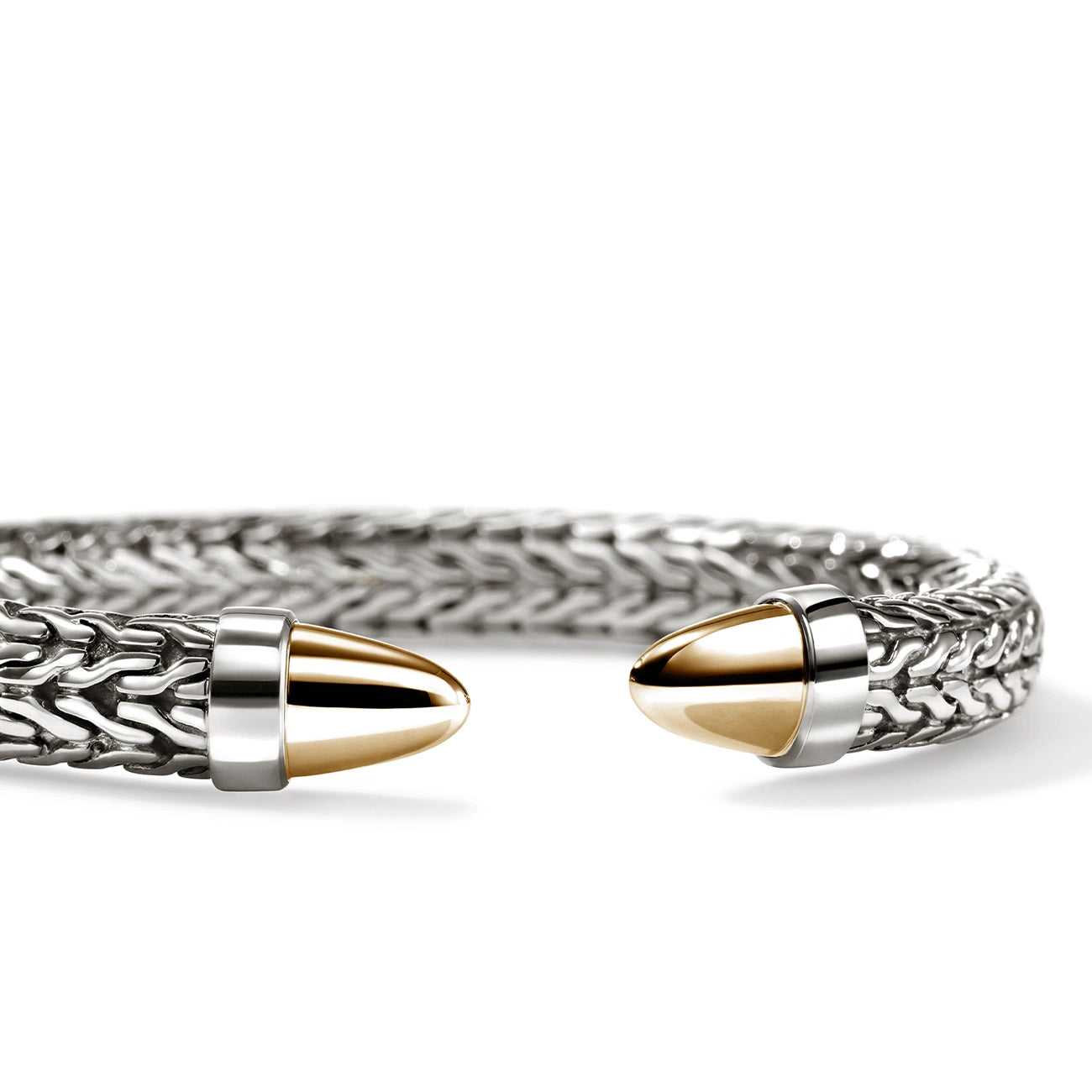 John Hardy Spear 50 Silver and Gold 8.9mm Flex Cuff