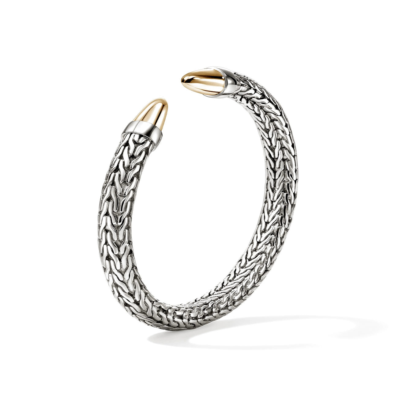 John Hardy Spear 50 Silver and Gold 8.9mm Flex Cuff