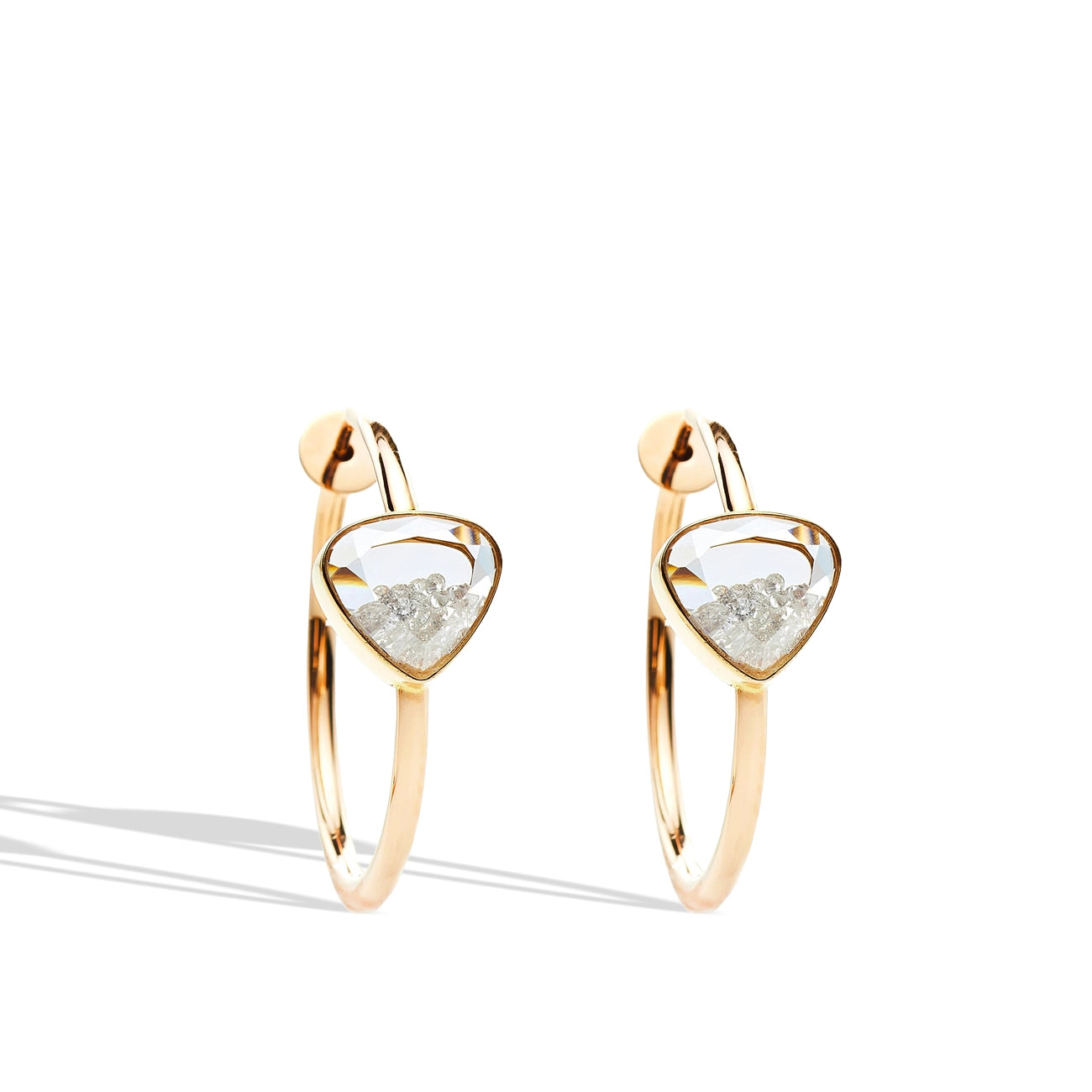 Moritz Glik Naipe Heart-ish Diamond Shaker Hoop Earrings