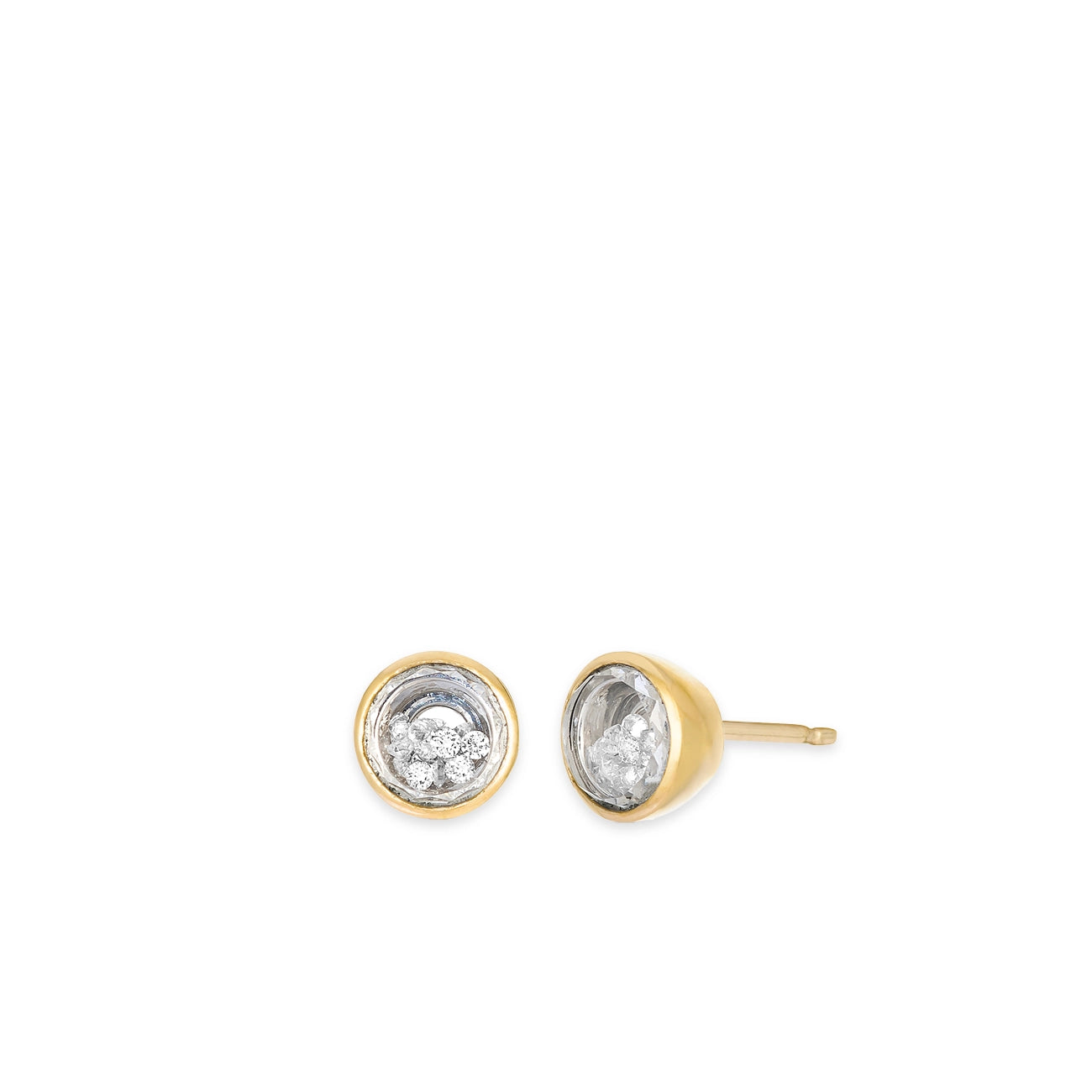 Moritz Glik Neue Circle Diamond Shaker Stud Earrings