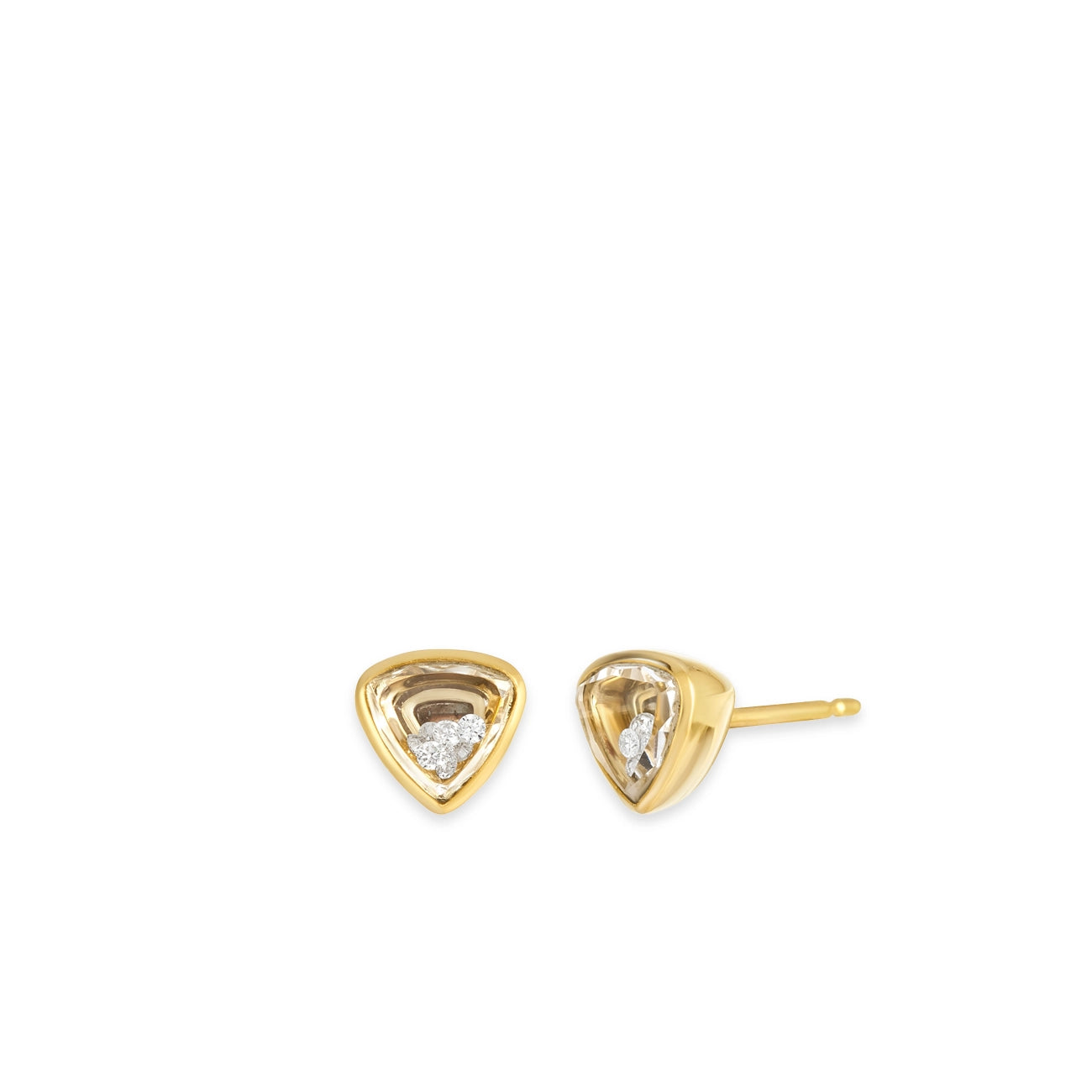 Moritz Glik Neue Heart-Ish Diamond Shaker Stud Earrings