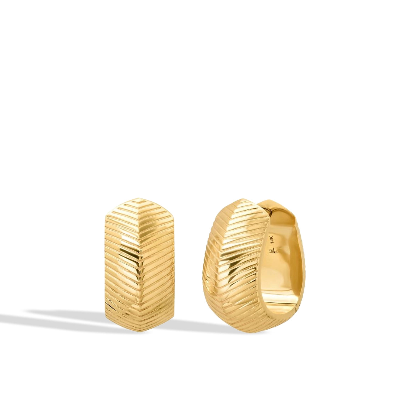 Helena Rose Chevron Hoop Earrings