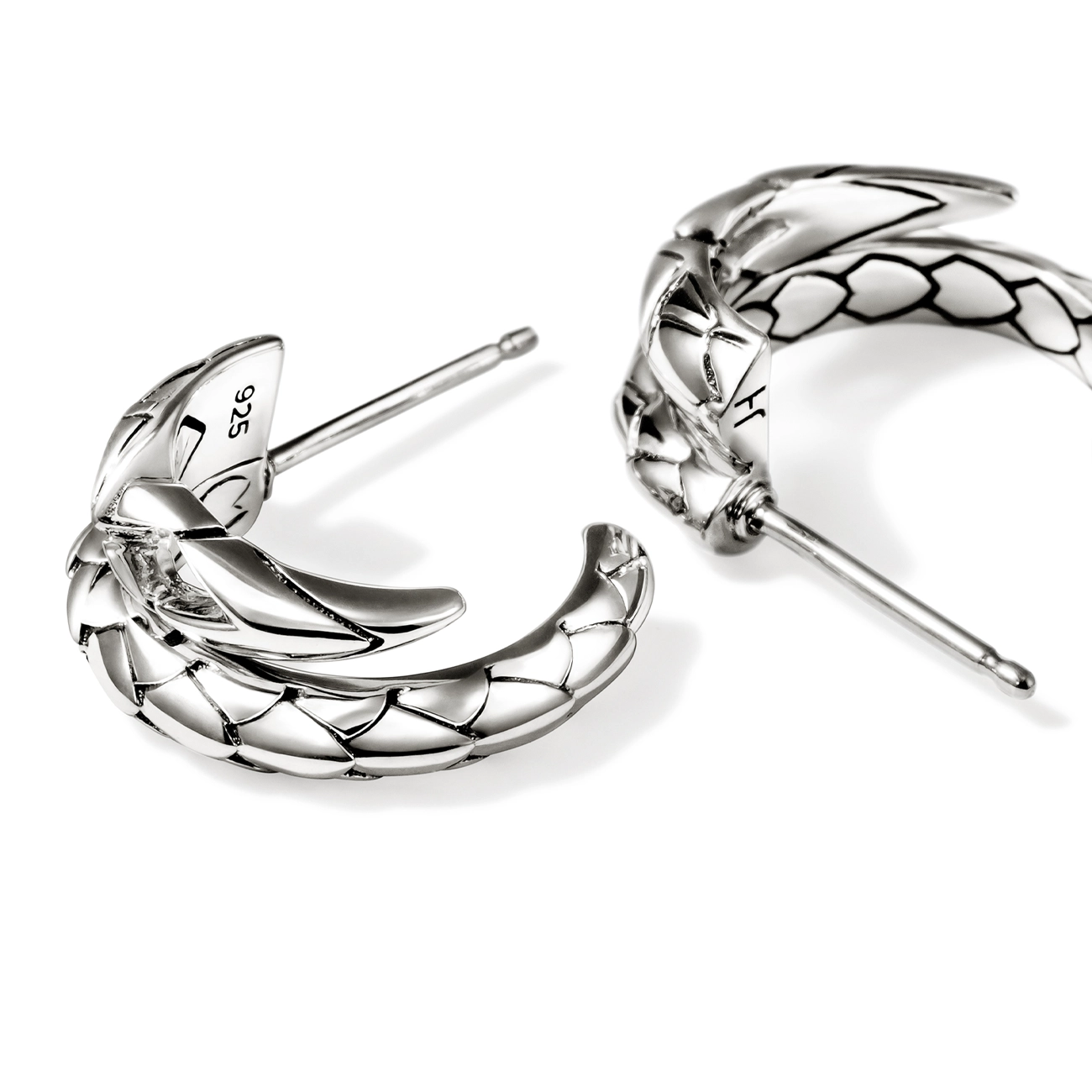 John Hardy Naga Silver Hoop Earrings