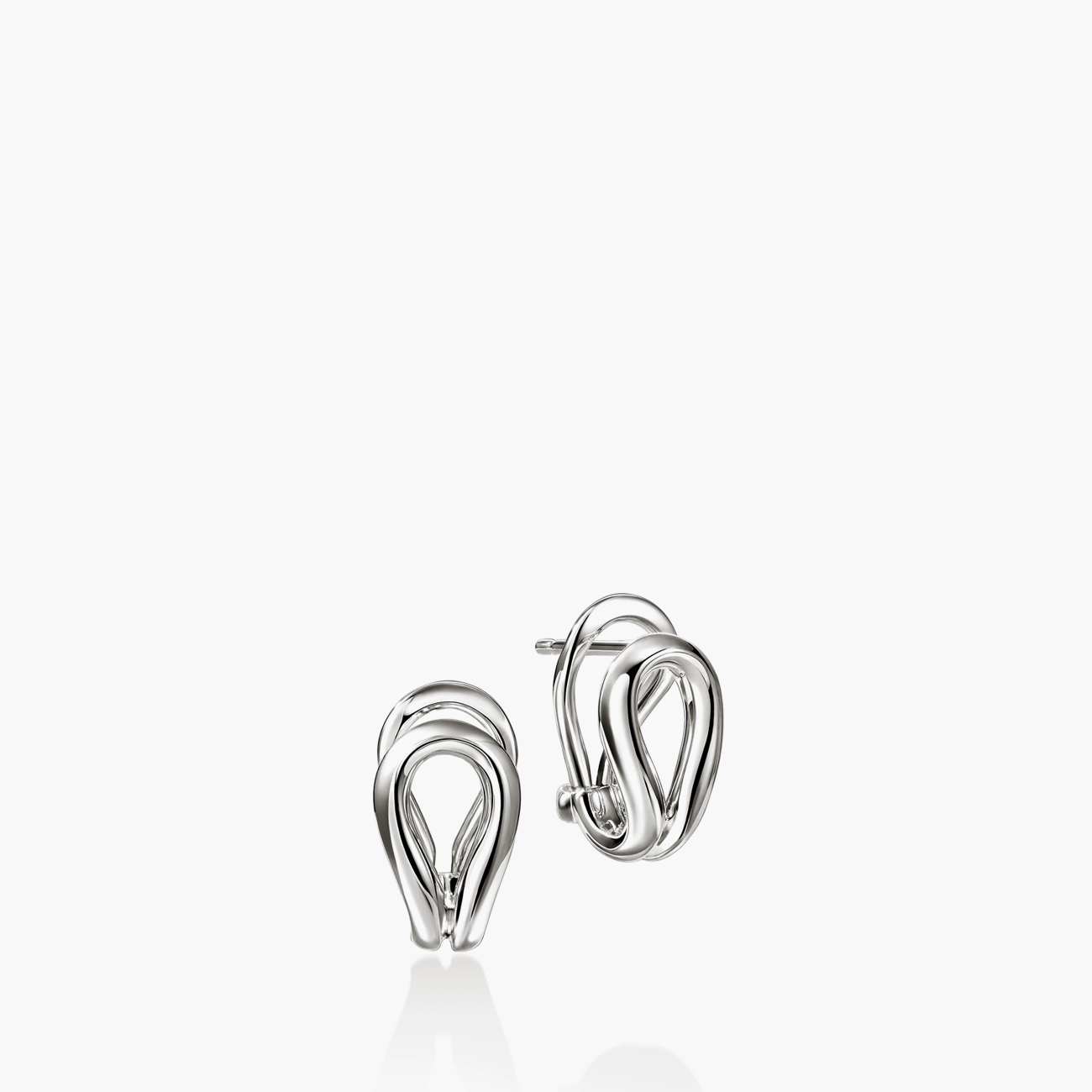 John Hardy Sterling Silver Surf Huggie Earrings
