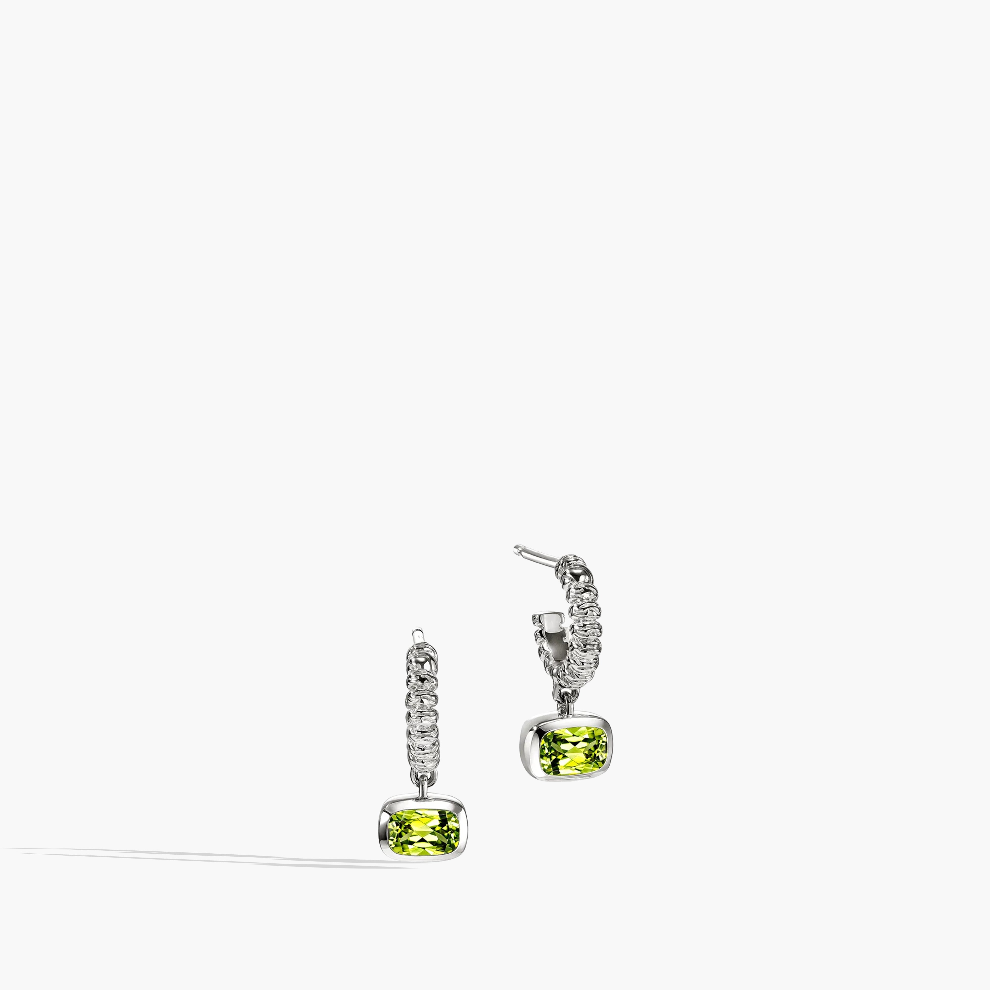 John Hardy Heishi Gem Peridot Drop Earrings