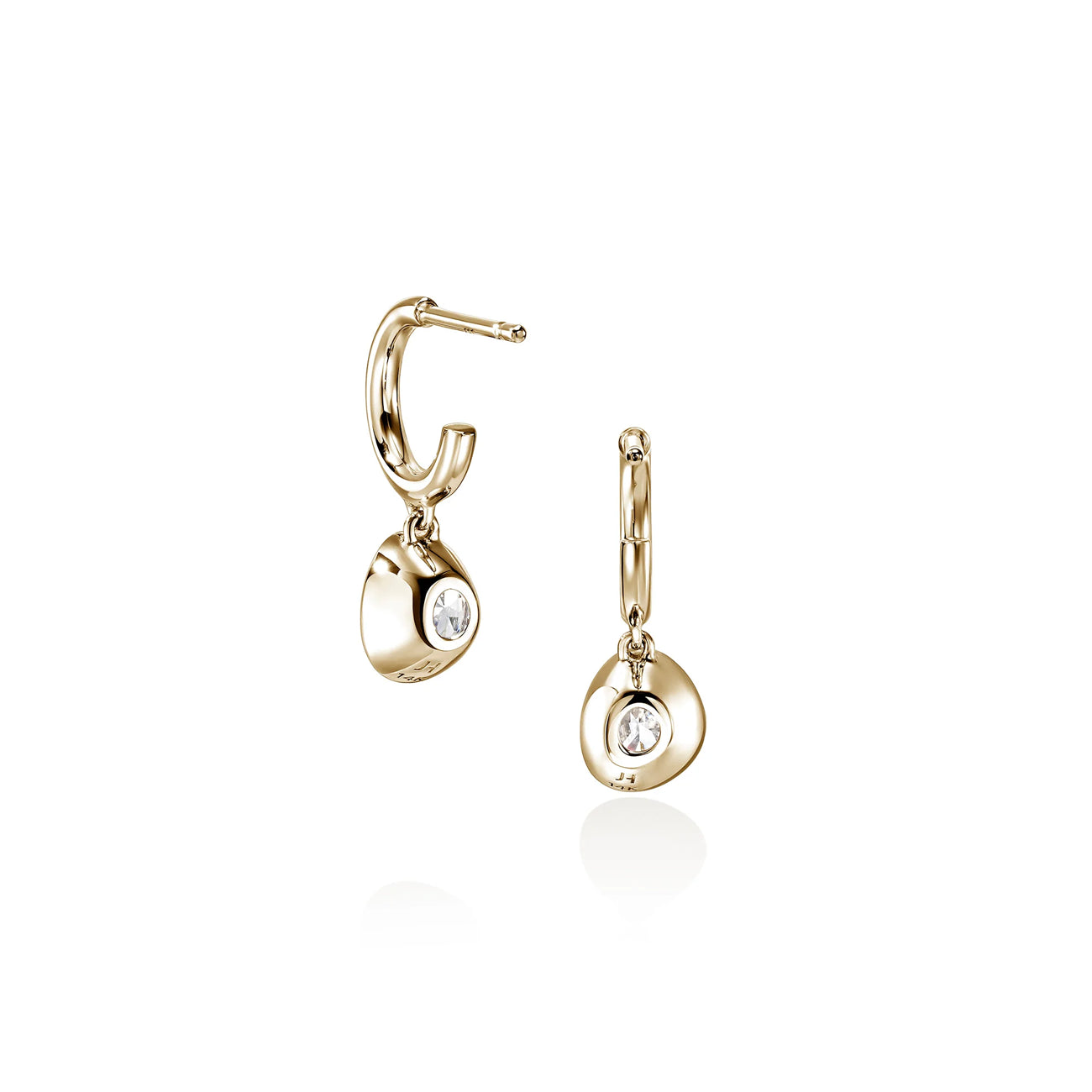 John Hardy Gold Lovestruck Hoop Lab Grown Diamond Earrings