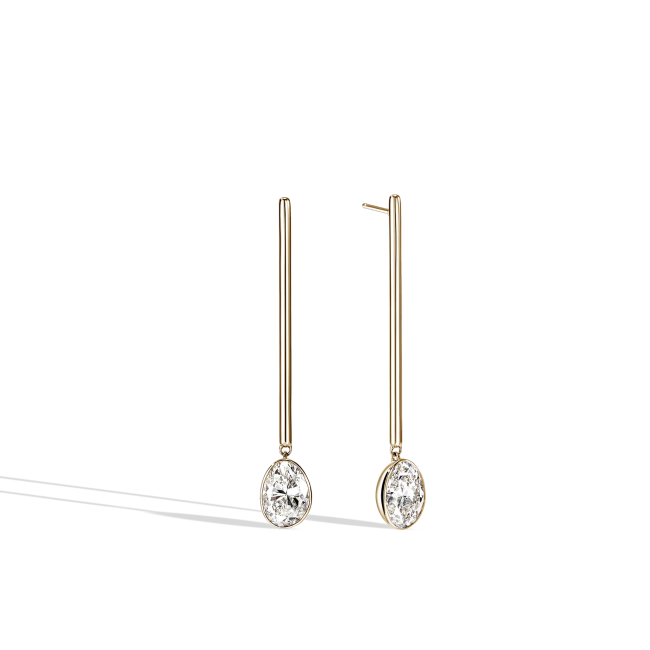 John Hardy Gold Lovestruck 5 Carat Lab Diamond Drop Earrings