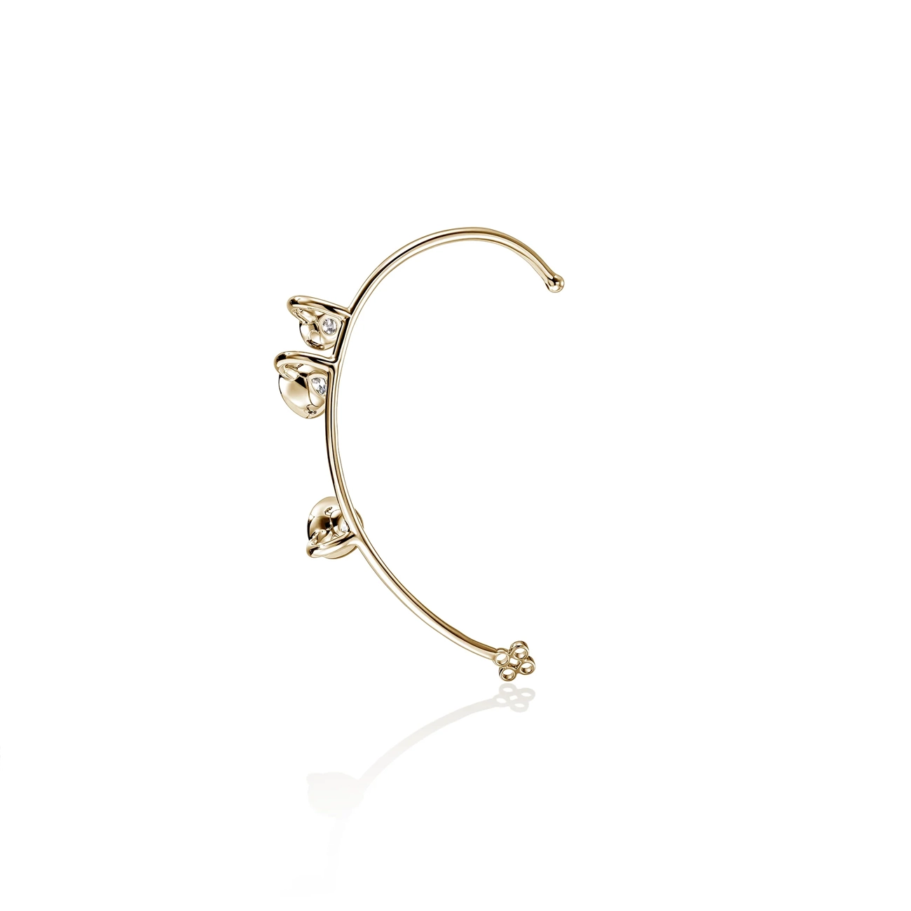John Hardy Gold Lovestruck 1.75 Carat Lab Diamond Ear Cuff