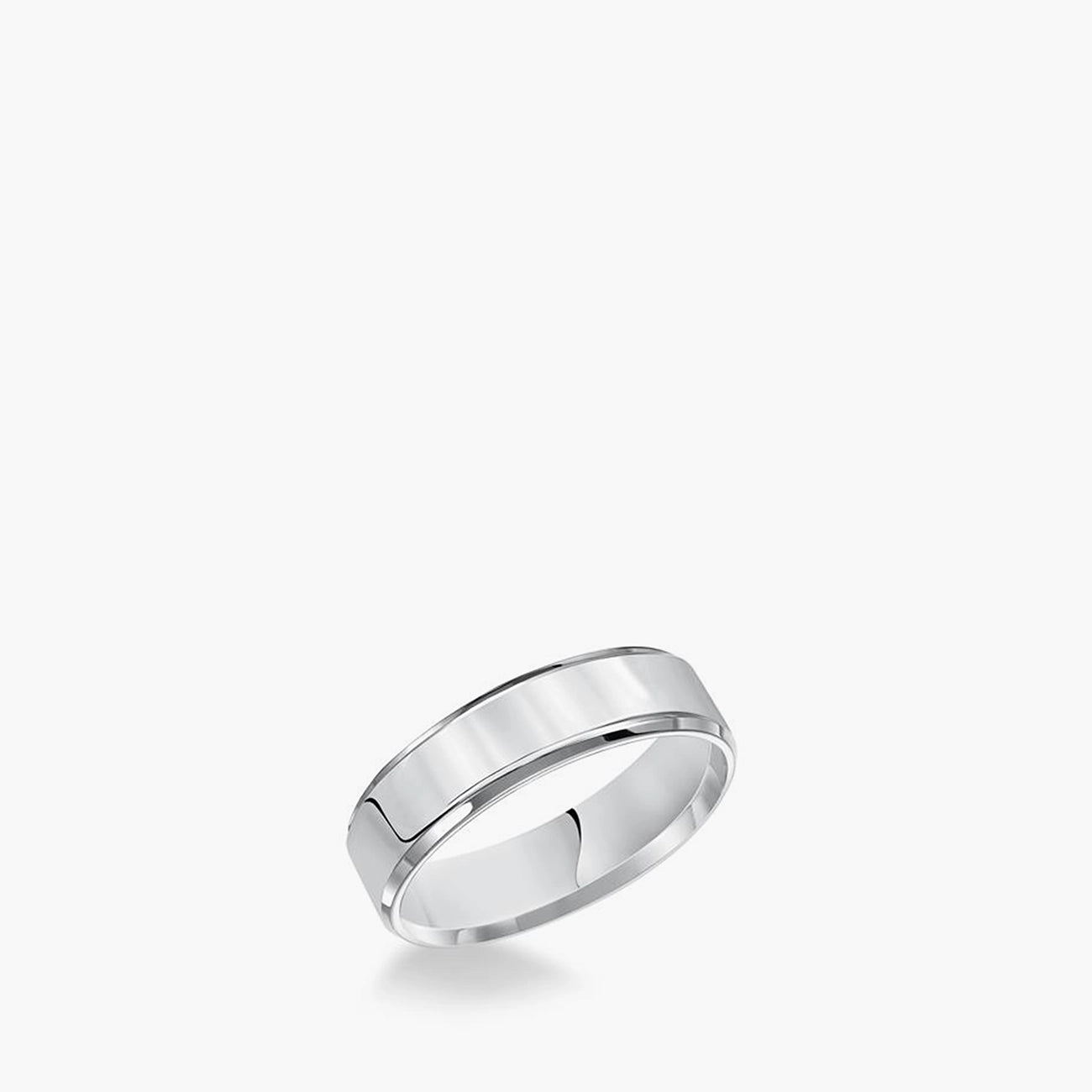 Flat Bevel Edge 6mm Comfort Fit Wedding Band