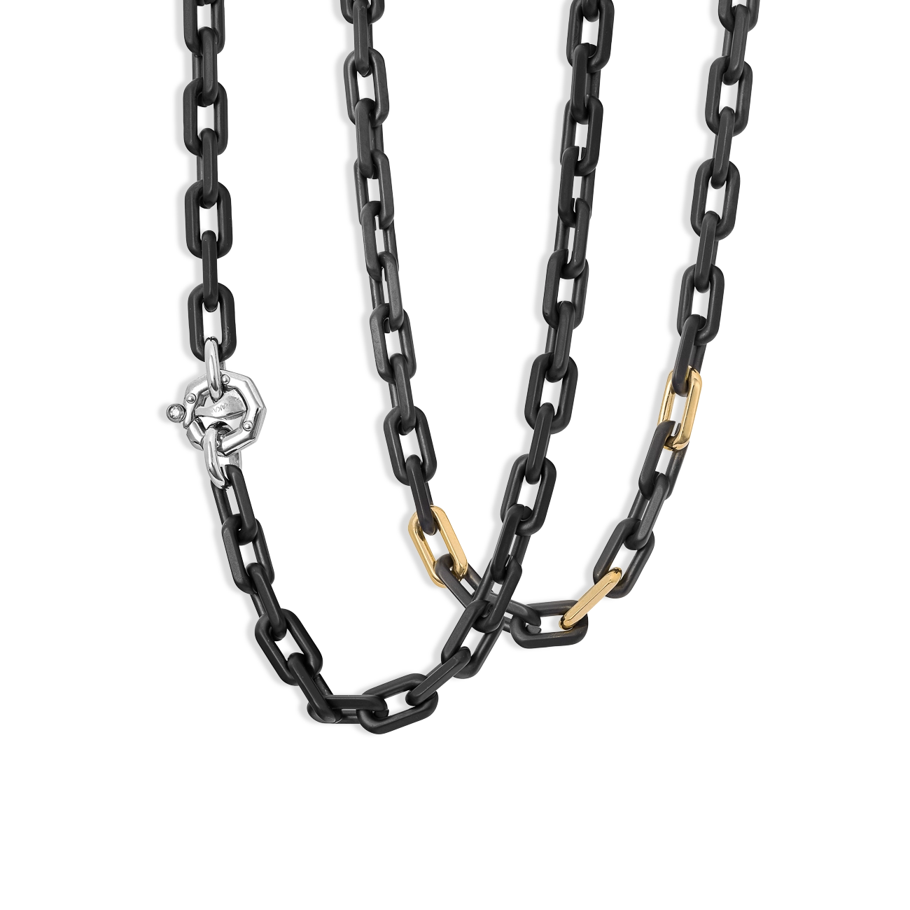 Baraka Ceramic Cyborg Black Link Necklace