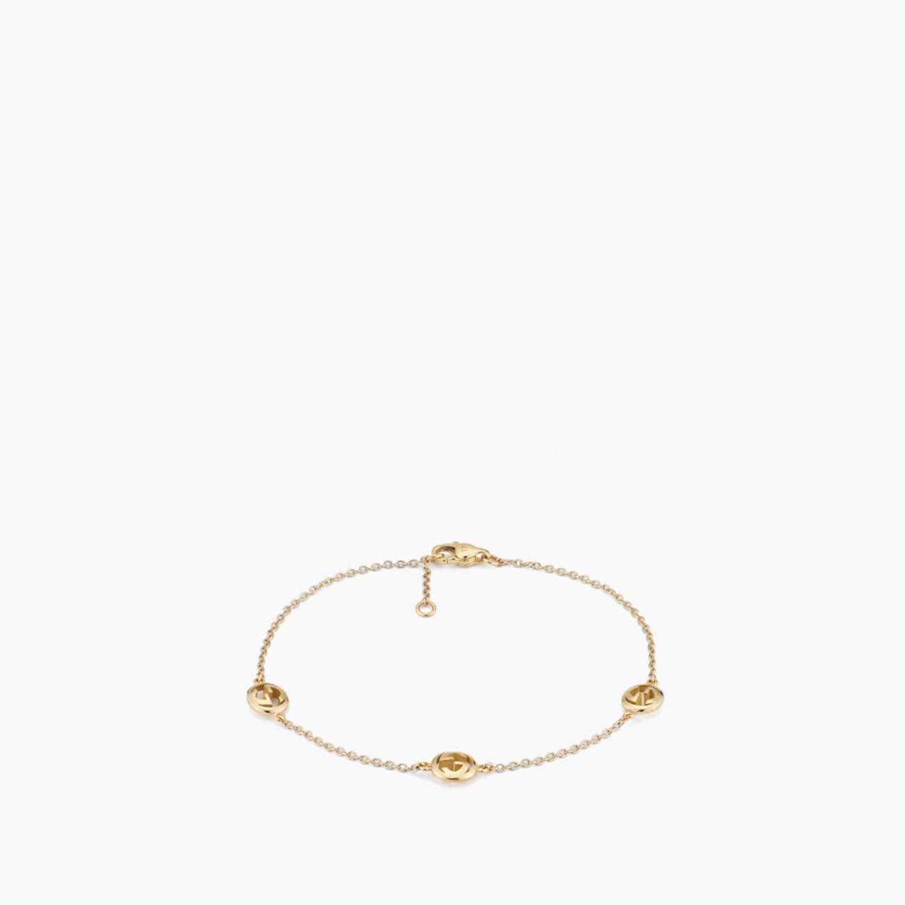 Gucci Interlocking Station Bracelet in Yellow Gold
