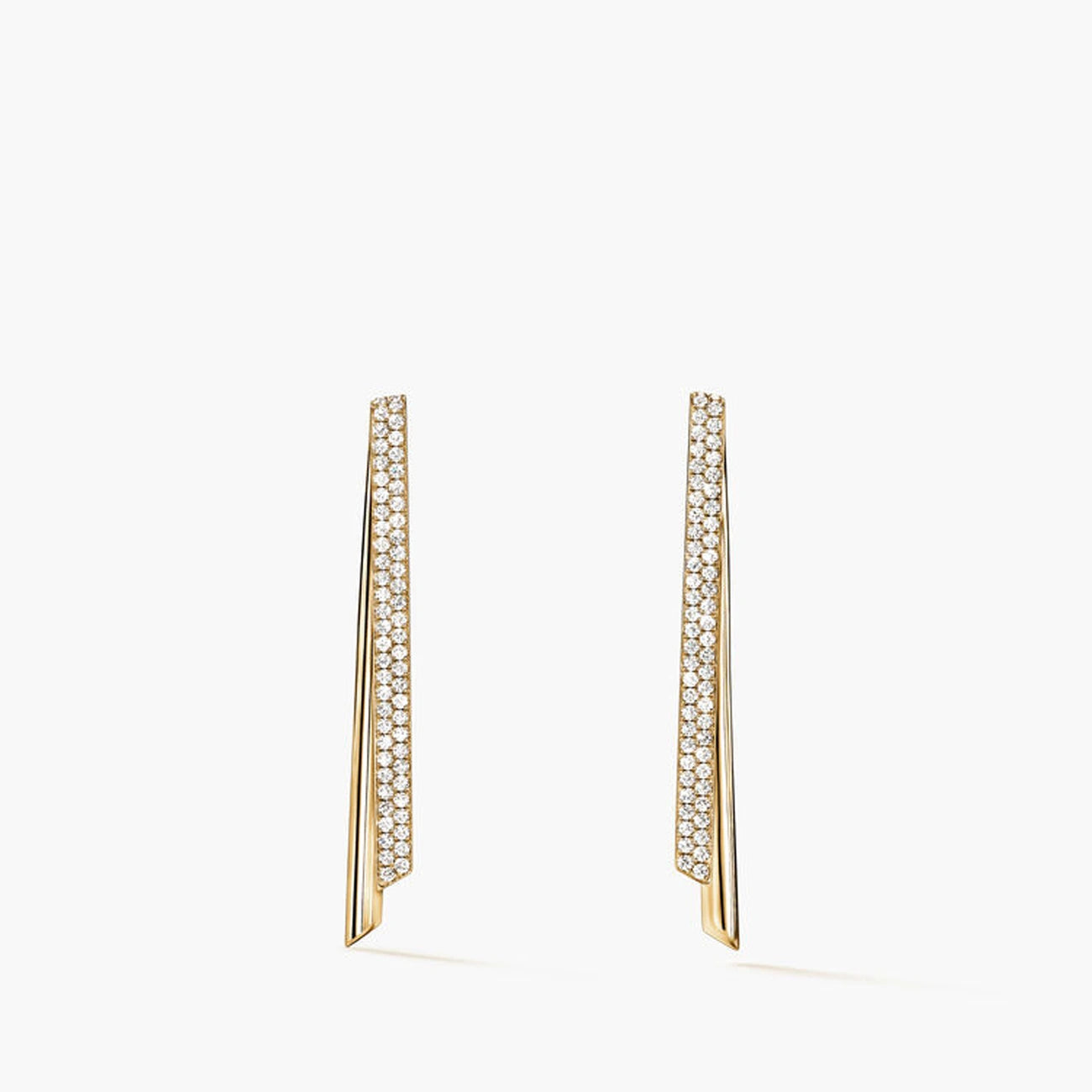Hearts on Fire INSIDE/OUT Diamond Stiletto Flip Earrings in 18k Yellow Gold