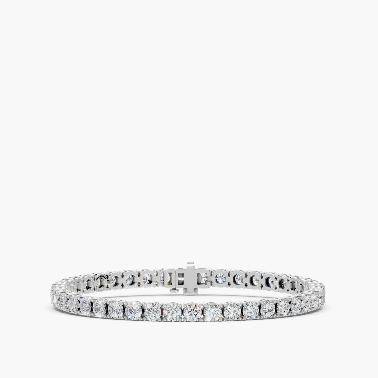 10 Carat Lab Grown Diamond Tennis Bracelet in 14K White Gold