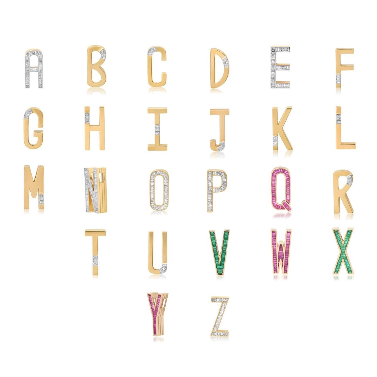 Helena Rose Grandsize Diamond Encrusted Initial Pendant