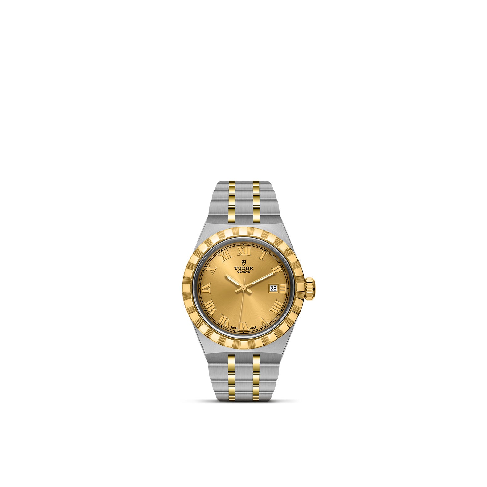 TUDOR Royal with 28mm Steel Case and Yellow Gold Bezel