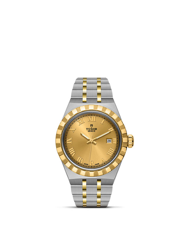 TUDOR Royal with 28mm Steel Case and Yellow Gold Bezel