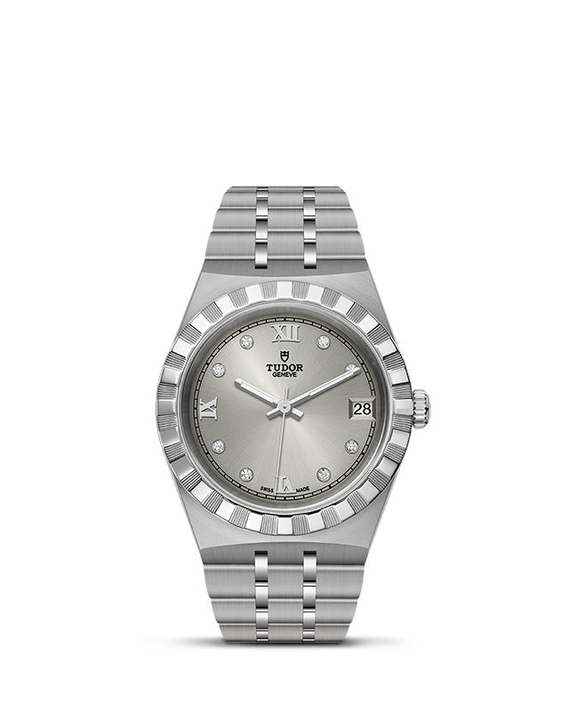 TUDOR Royal with 34mm Steel Case and Diamond-set Dial