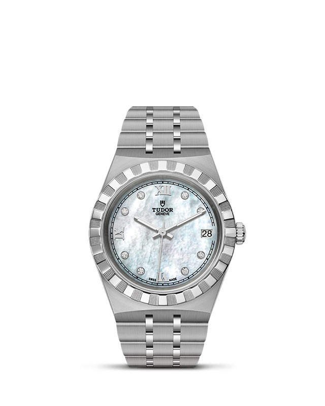 TUDOR Royal with 34mm Steel Case and Diamond-set Dial