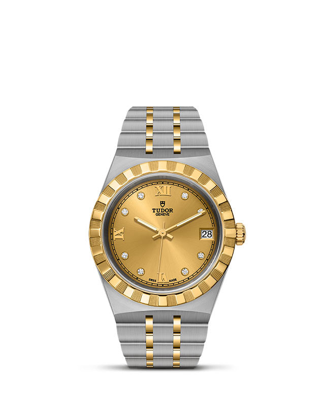 TUDOR Royal with 34mm Steel Case and Diamond-set Dial