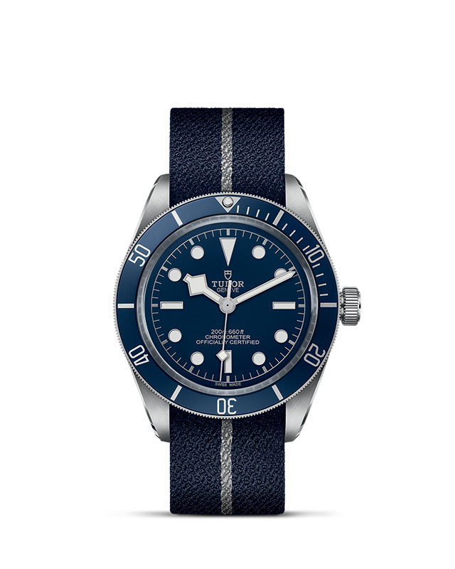TUDOR Black Bay 58 with 39mm Steel Case and Blue Fabric Strap