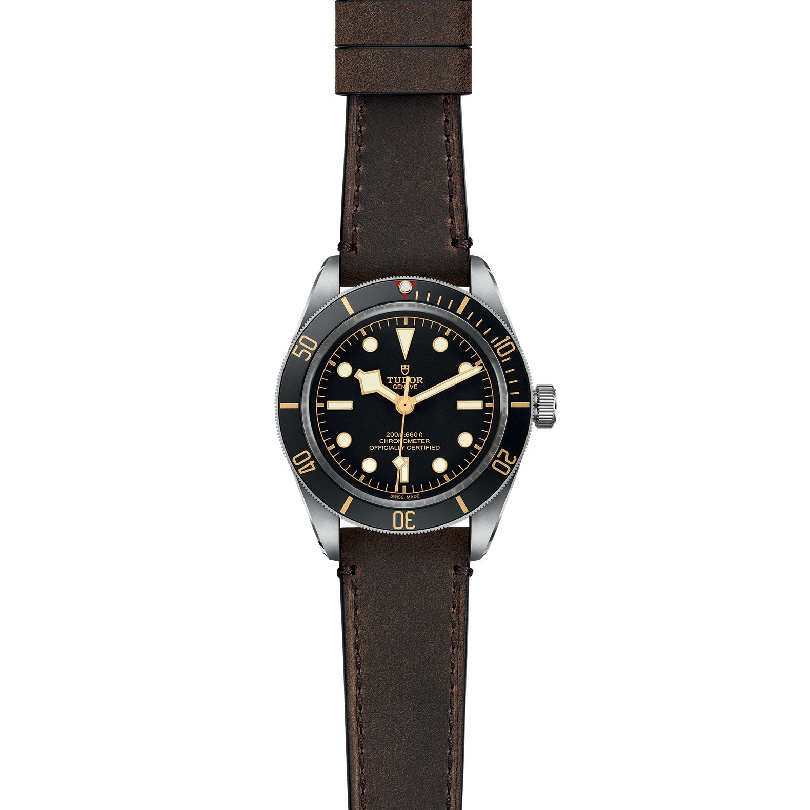 TUDOR Black Bay 58 with 39mm Steel Case and Brown Leather Strap