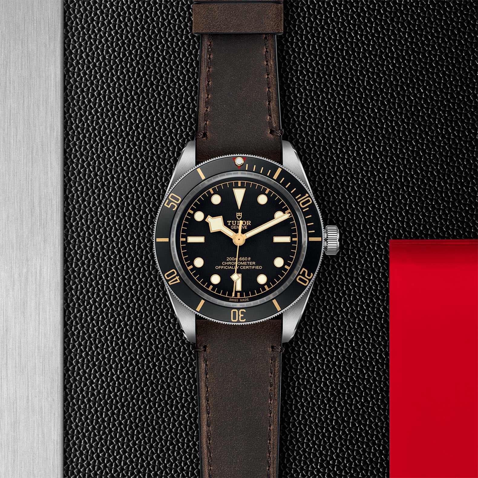TUDOR Black Bay 58 with 39mm Steel Case and Brown Leather Strap