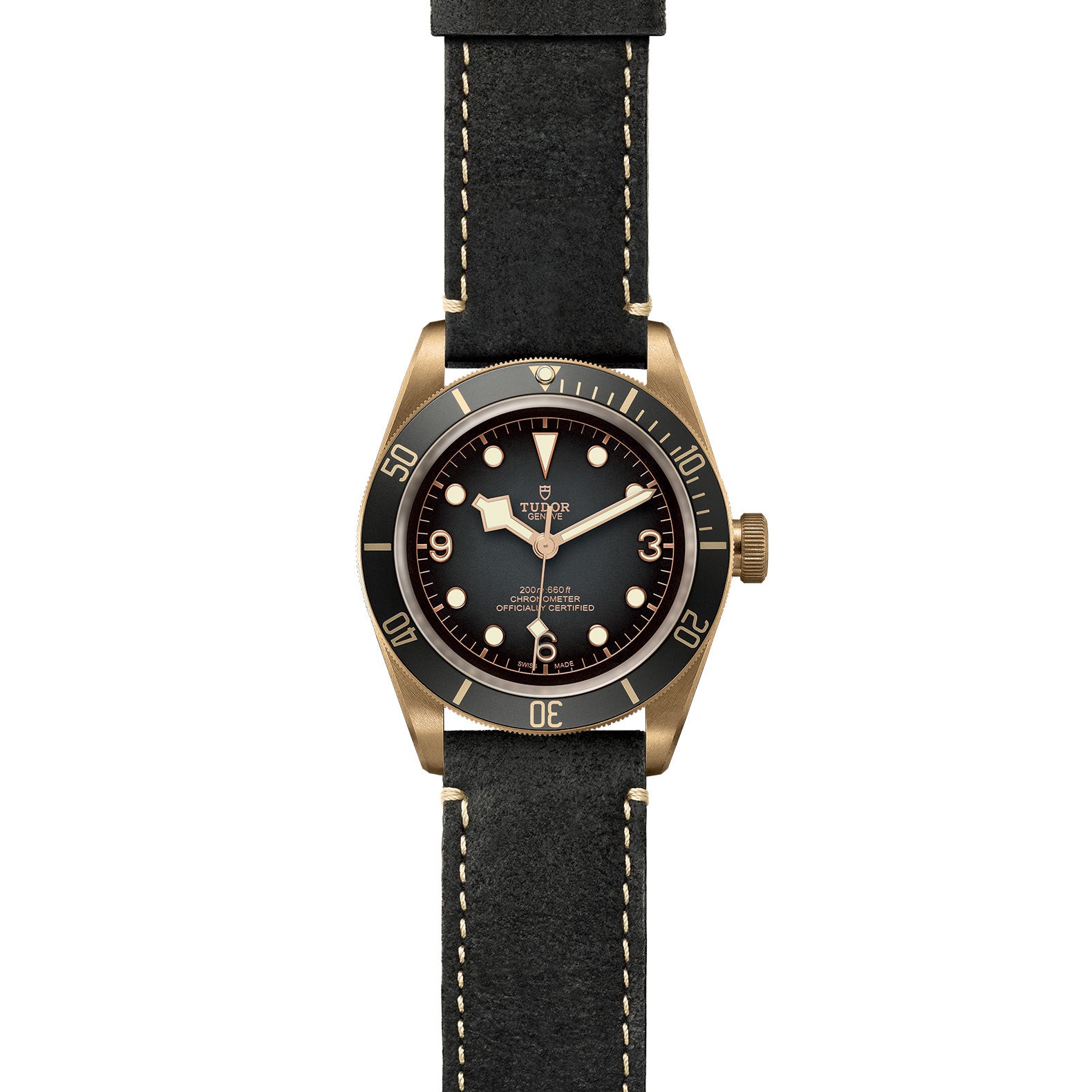TUDOR Black Bay Bronze with 43mm Bronze Case and Black Leather Strap